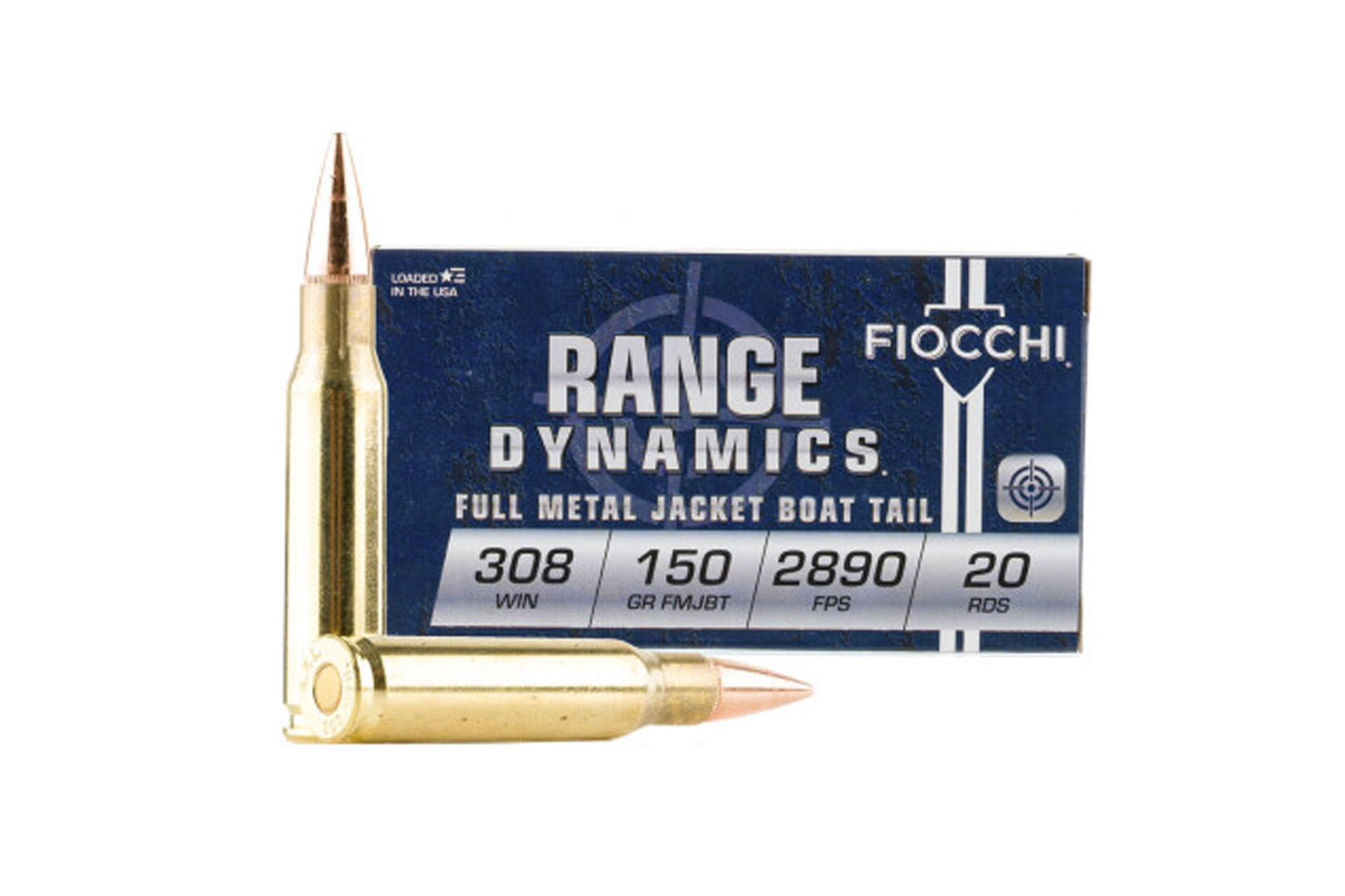 Fiocchi 308A .308 Winchester 150 Grain FMJBT Ammo Rifle Ammo – 20 Rounds